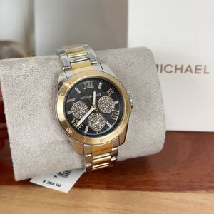 NWT Michael Kors Alex Two-Tone‎ Stainless Steel Watch